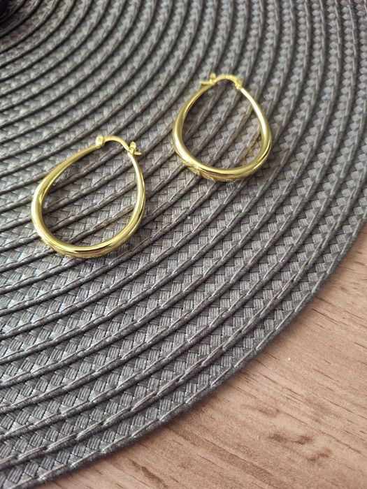 Kolczyki wiszace nowe koła kółka łezki półokrągłe