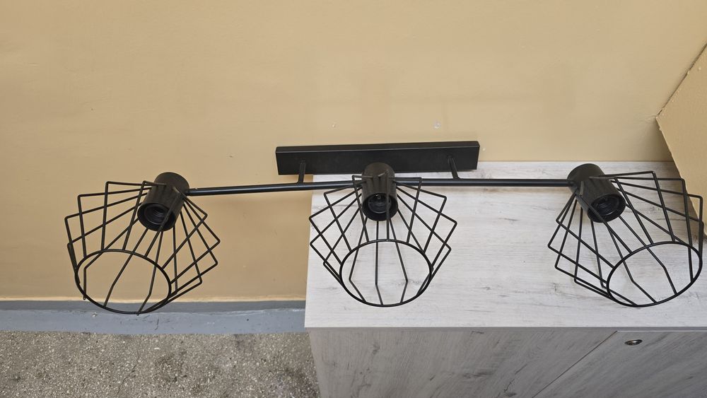 Żyrandol loft czarny