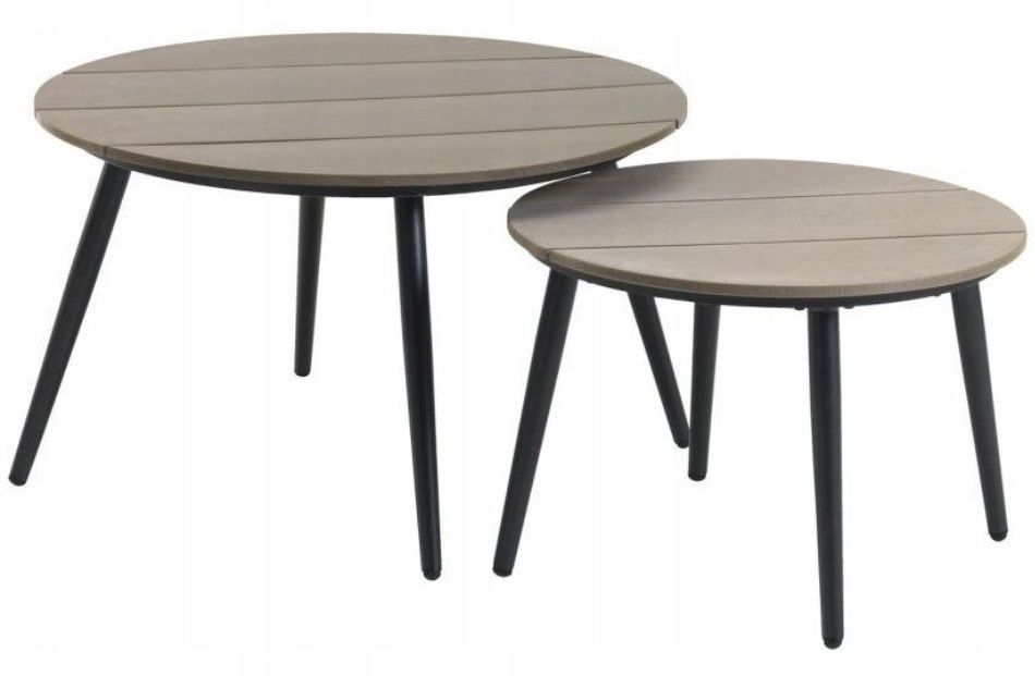 Stół ogrodowy, Zestaw stolików ogrodowych JYSK Jutlandia Sandbakke