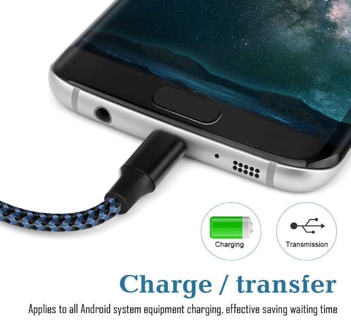 Cabo Carregador USB -Tipo C- 2 metros - Samsung Nintendo Black Friday