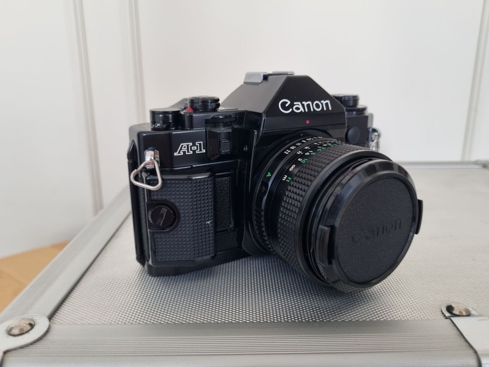 Canon A-1 + zestaw, stan kolekcjonerski