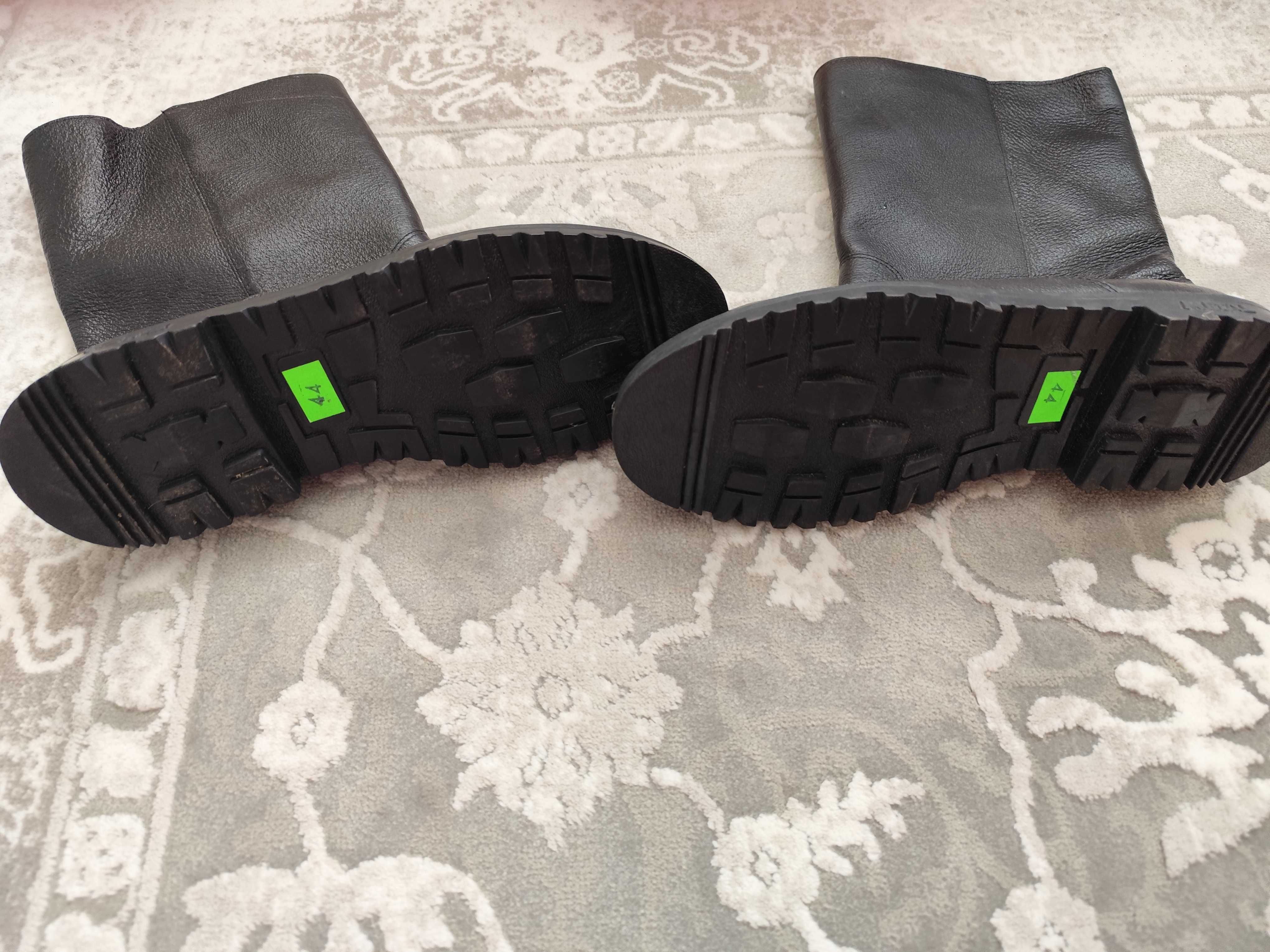 Czarne buty męskie kalosze robocze skórzane Oldkram