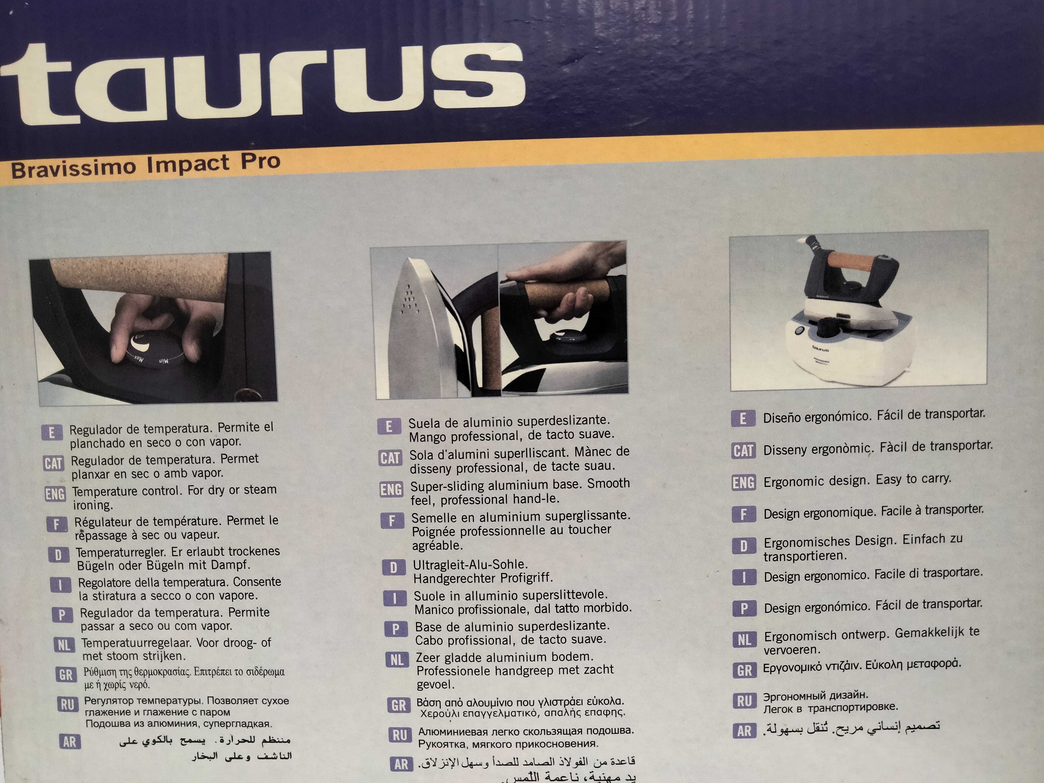 Ferro a vapor TAURUS com caldeira (NOVO)