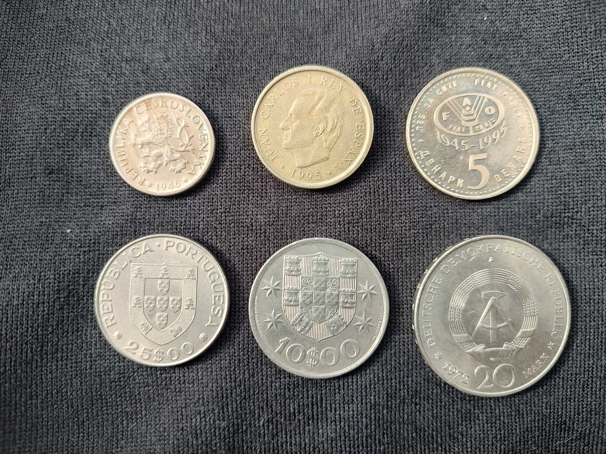 Набір монет Іспанії, Македонії, Португалії.
