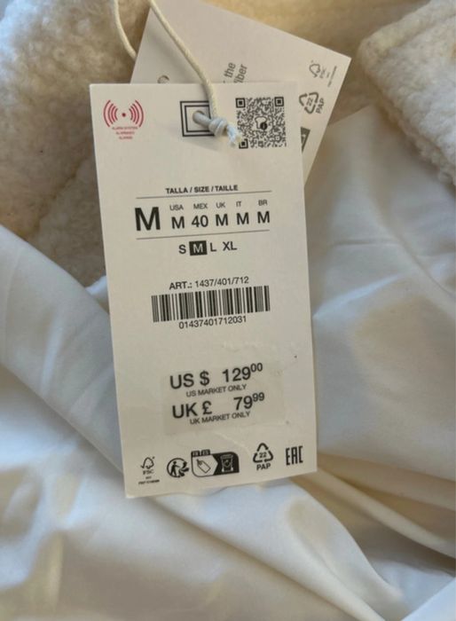 Wełniana kurtka Zara r.M