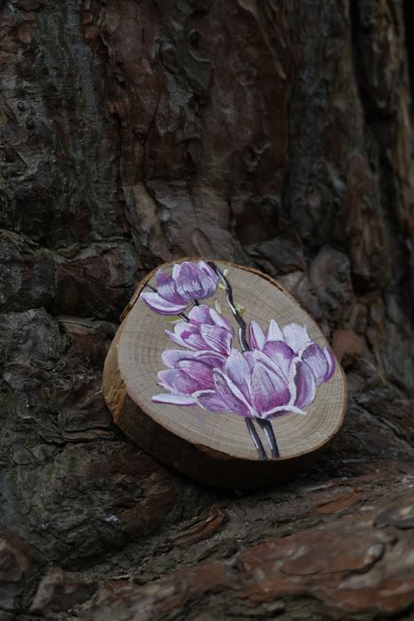 Magnes na lodówkę magnolia