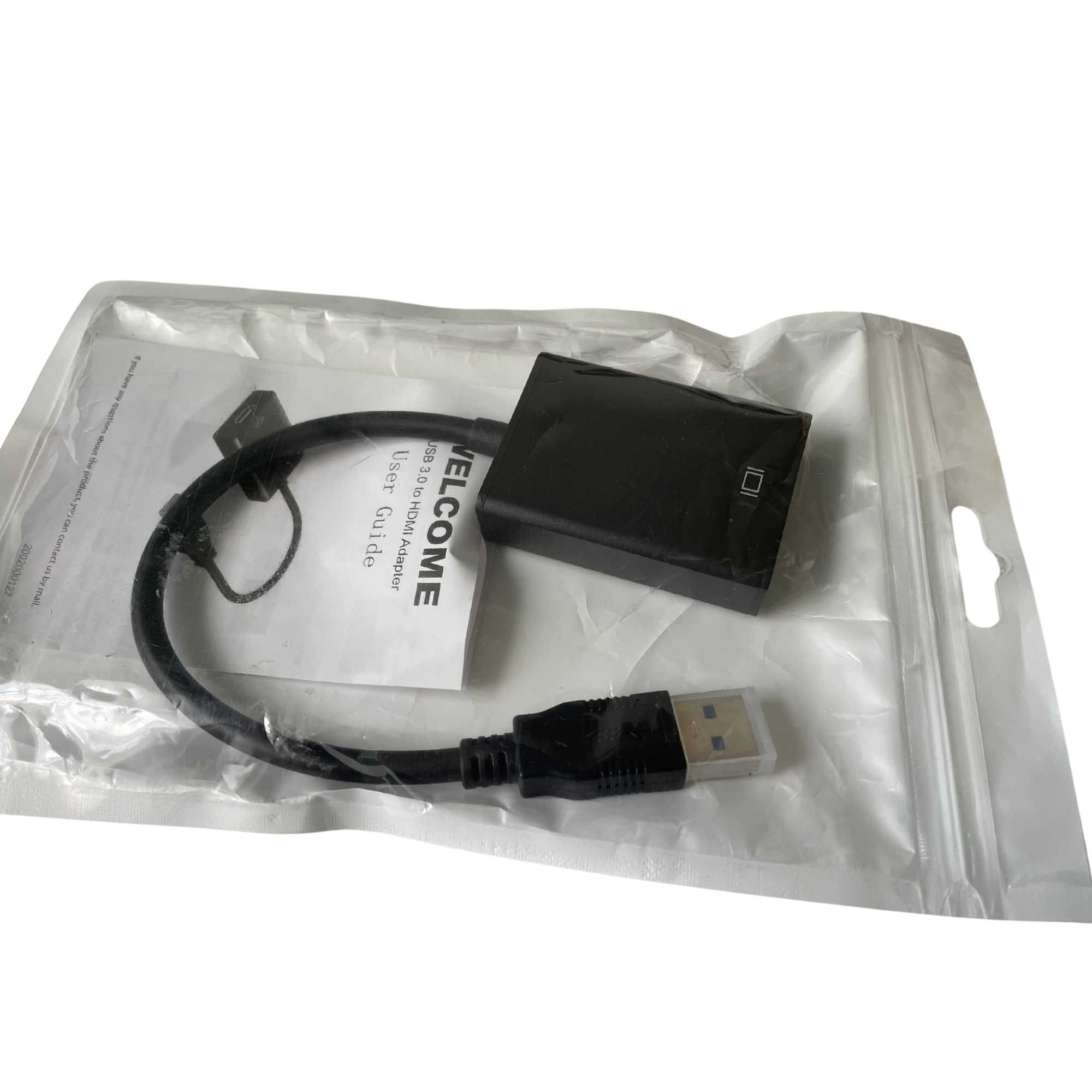 Adapter Konwerter USB 3.0 na HDMI | Full HD 1080p | Plug & Play, wideo