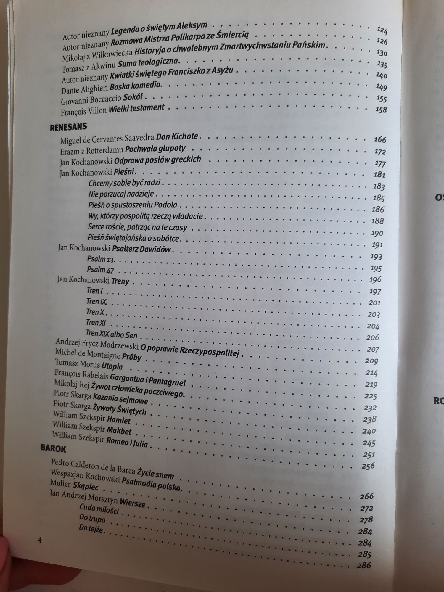 Opracowania lektur i wierszy dla klasy 1-2 liceum i technikum