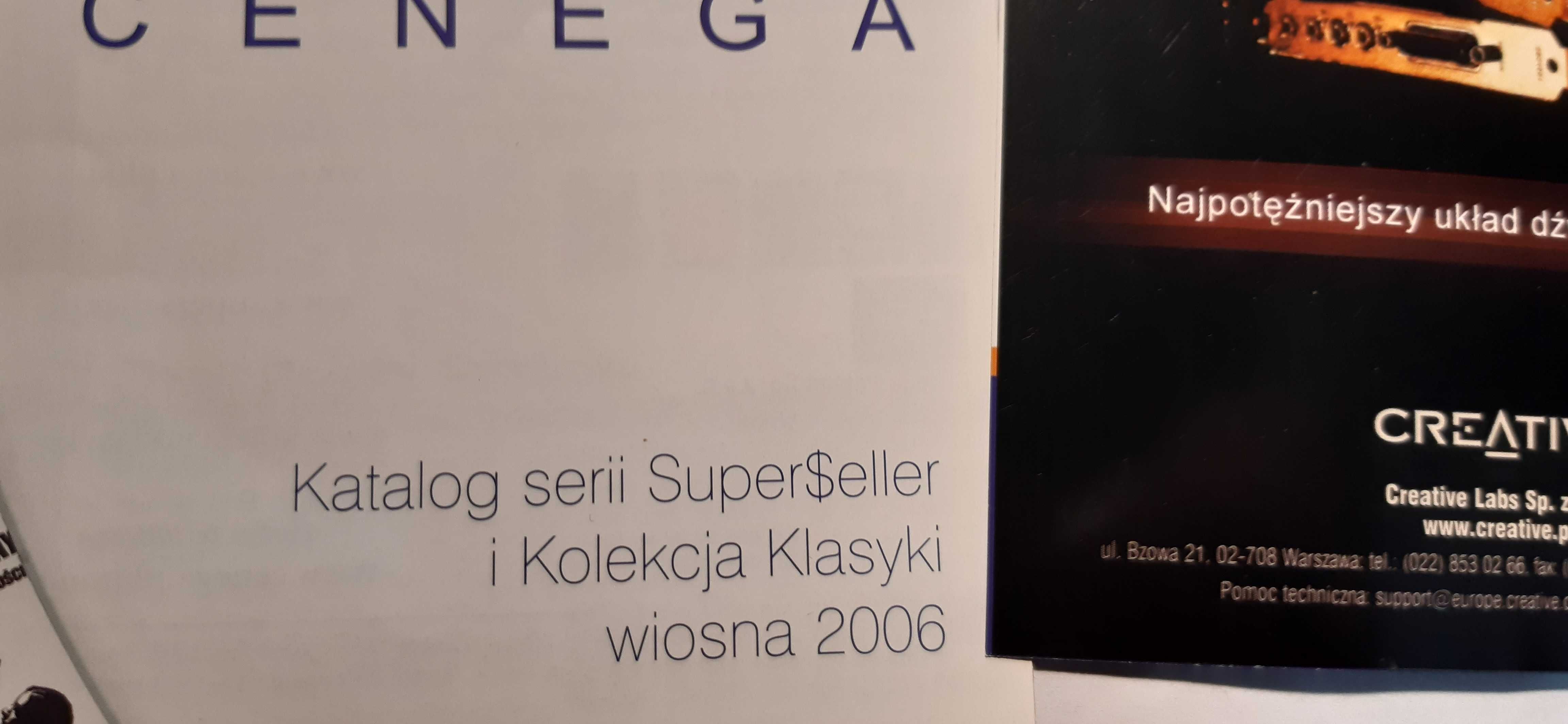 stary katalog gier komputerowych pc cenega plus 2 ulotki 2006 rok