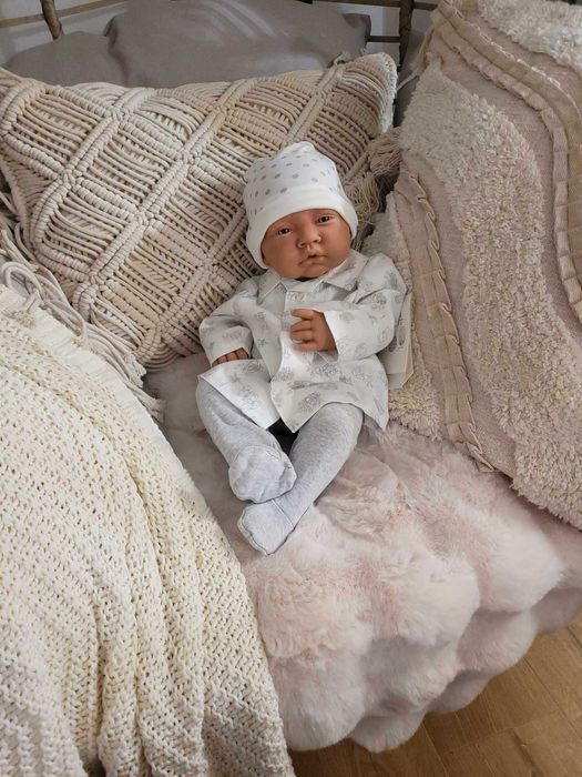 Ubranko dla lalki/bobasa baby born 40-44cm kaftanik półśpiochy czapka