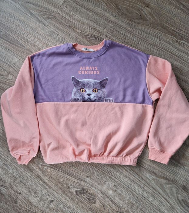 Bluxa dziewczęca H&M kot 158/164 12- 14 lat