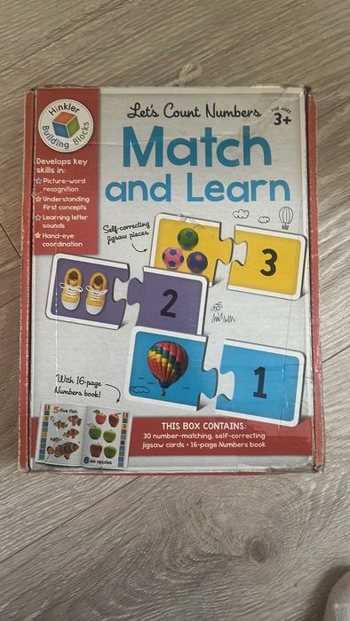 Пазли цифри на англійській мові