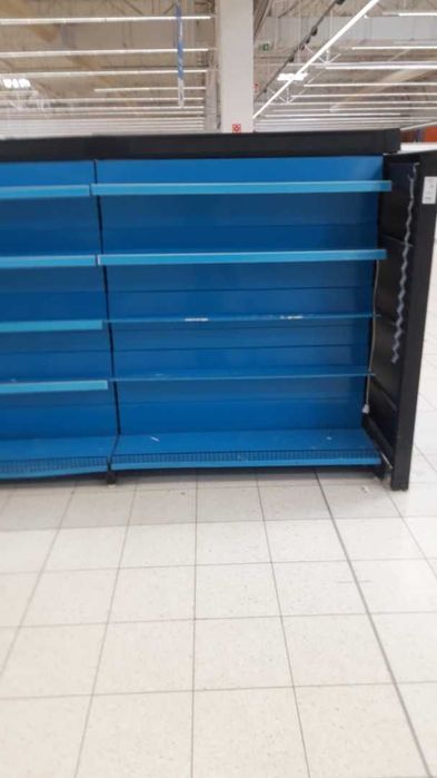 Regały sklepowe, metalowe, duże, dwustronne.300 zł/mb