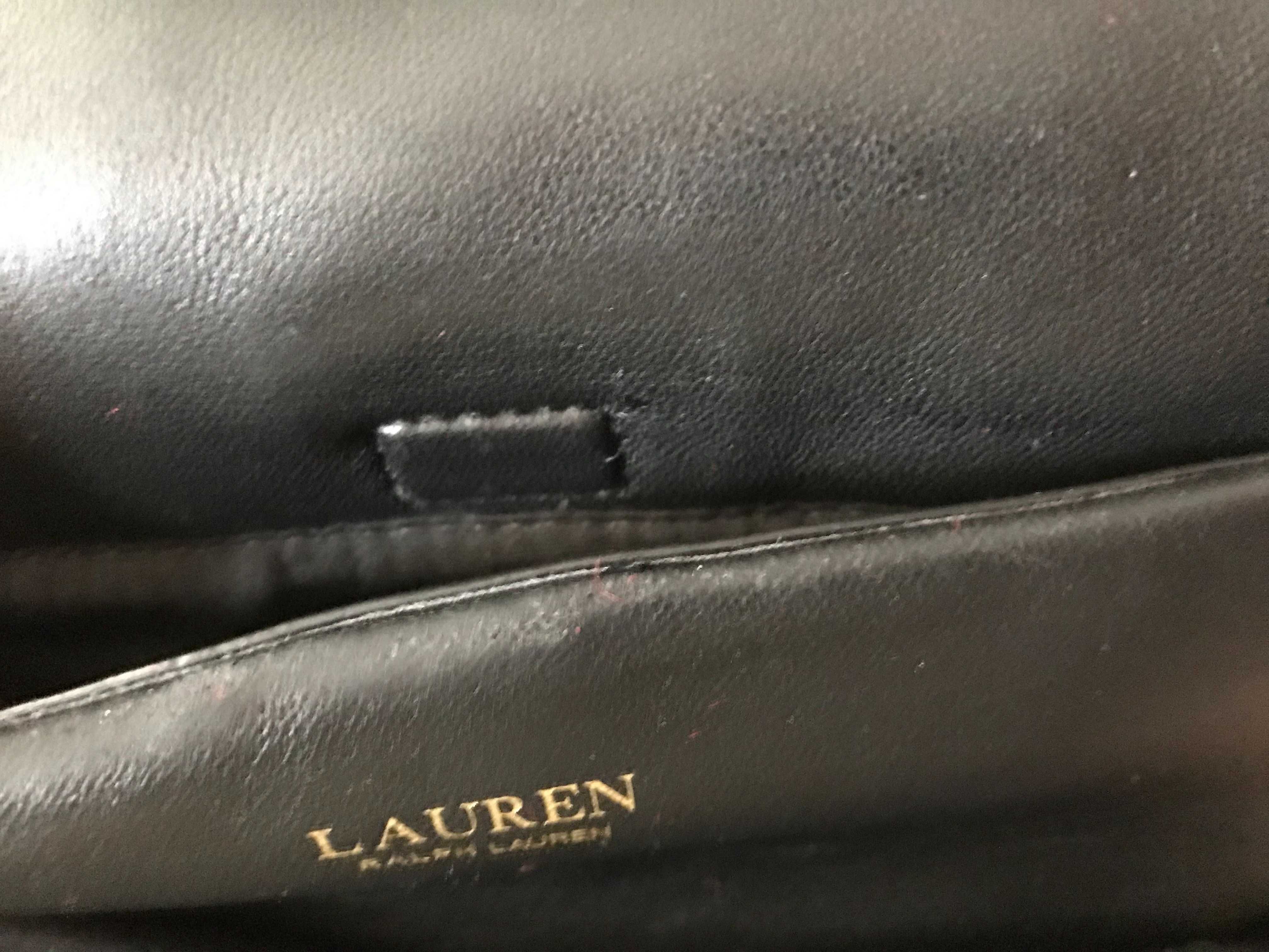 Torebka skórzana Lauren Ralph Lauren PUFD SOPHEE 22 czarna