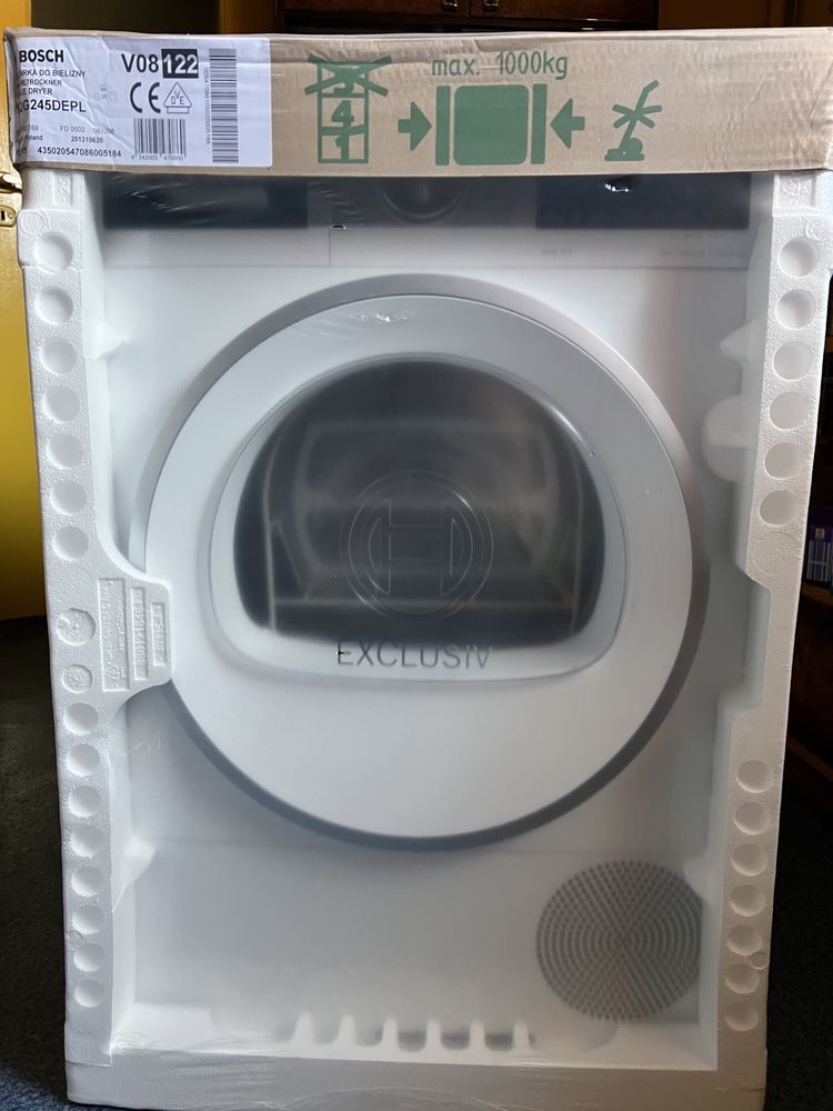 NOWA Suszarka Bosch A+++ WQG245DEPL  9kg EXCLUSIV Gwarancja 2 OKAZJA