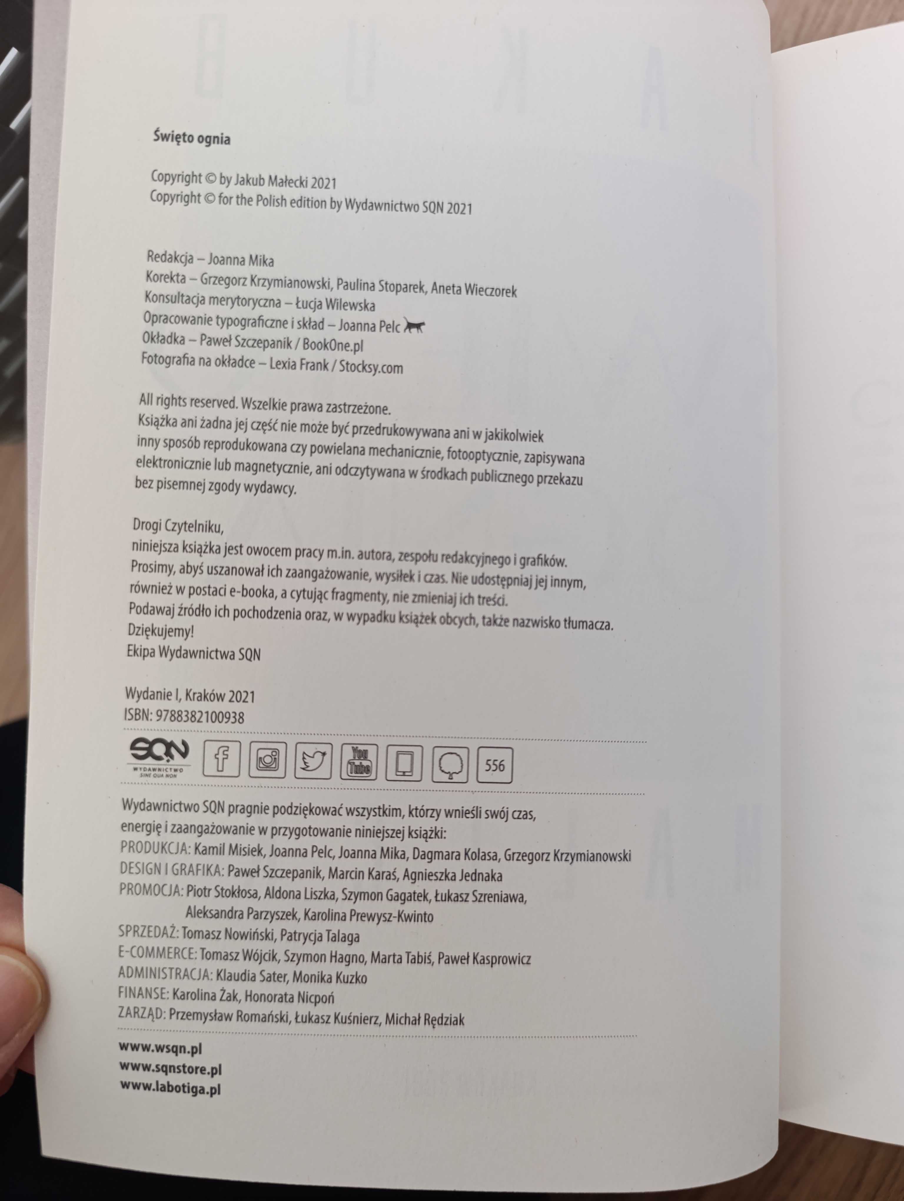 Książka Jakub Małecki Święto Ognia