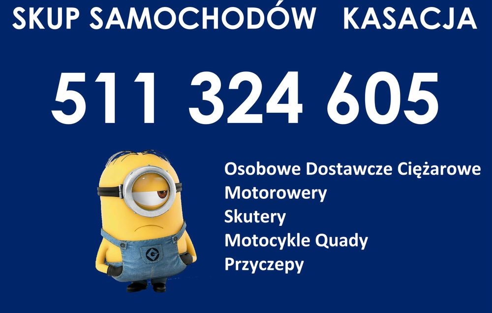 Skup aut złomowania kasacja 7 dni dojazd najleprze ceny każdy stan