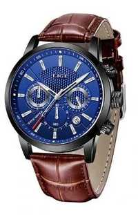 Zegarek Męski Klasyczny Lige Chronograf blue No2
