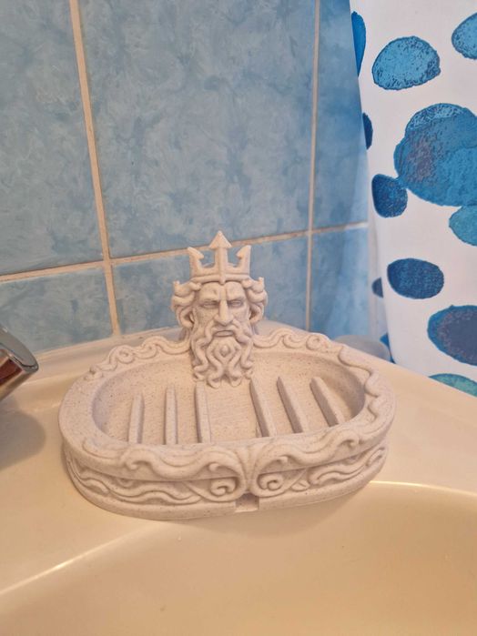 Mydelniczka Posejdon – stylowa podstawka na mydło, mitologiczny design