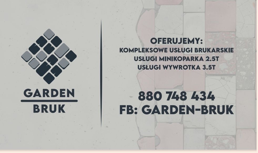 Usługi brukarskie, brukarstwo, ukladanie kostki, prace ziemne,