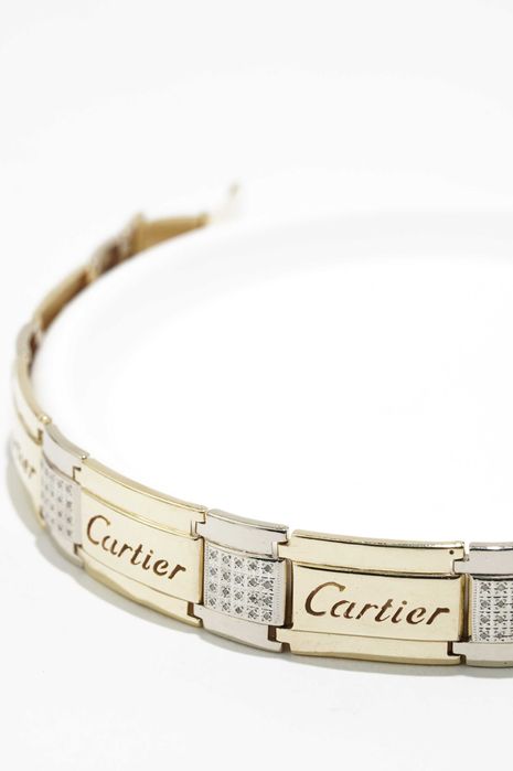 Bransoletka złota 14K z brylantami 34.83g