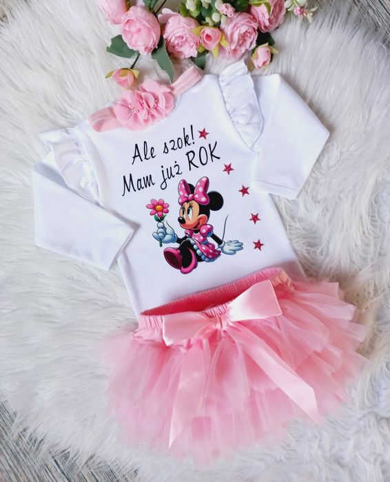 Komplet na pierwsze urodziny dla dziewczynki