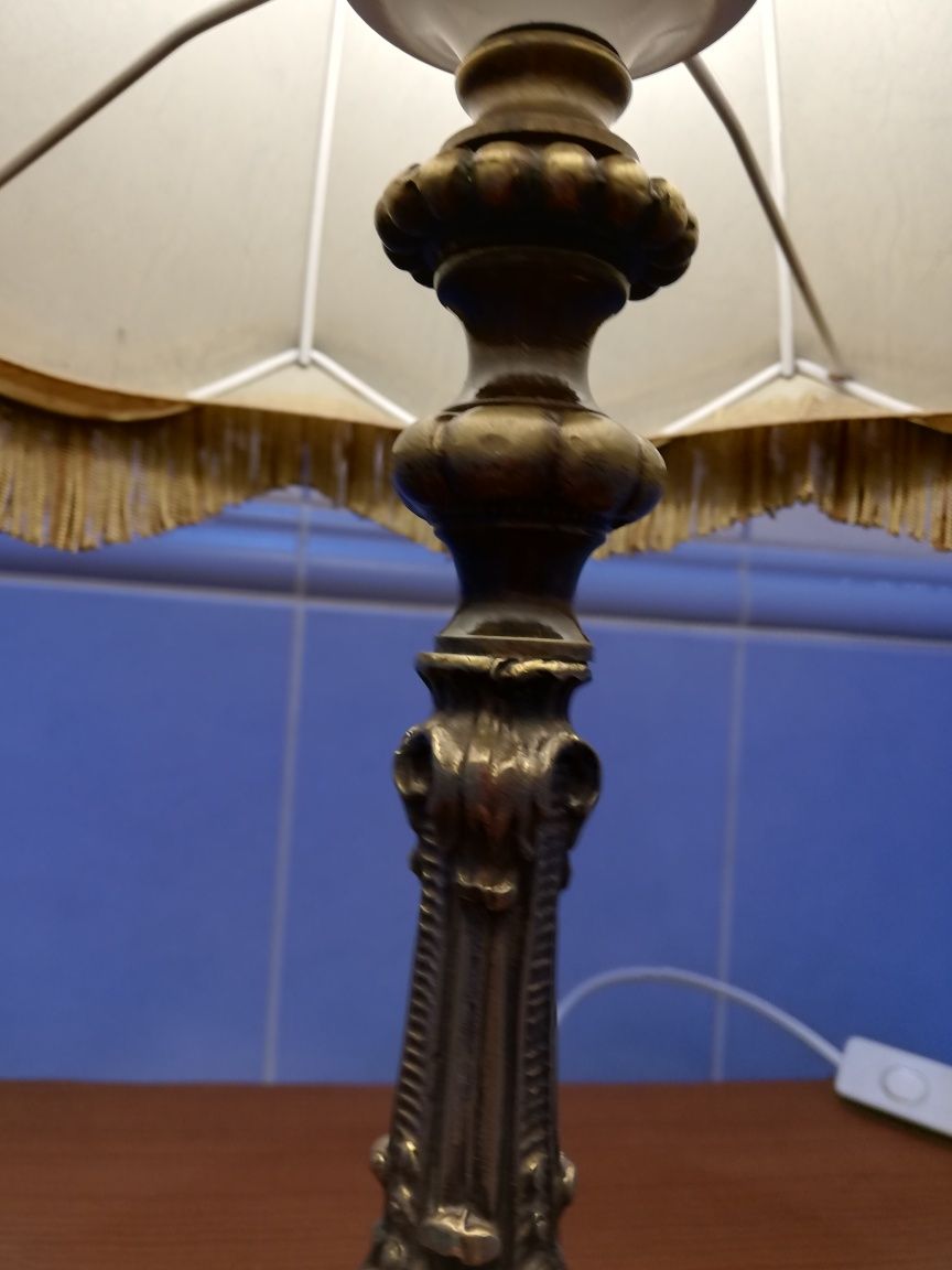 OBNIZKA-z 260zl na 230zl-CIEZKA-gabinetowa-salonowa lampa z abazurem-5