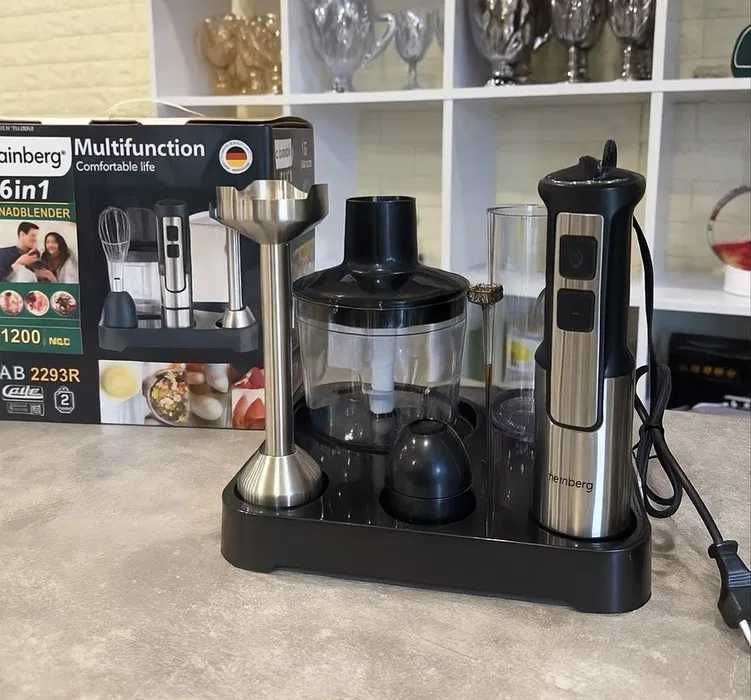 мультіблендер 6 в 1, блендер, м’ясорубка, измельчитель, миксер, шейкер