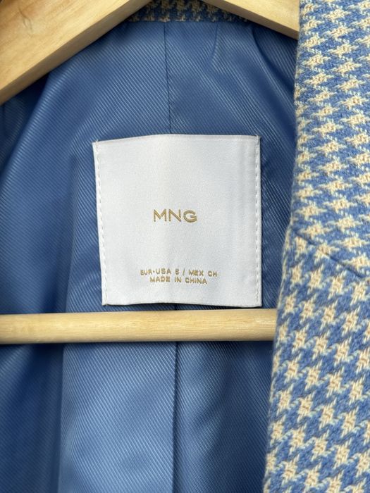 Піджак картатий MANGO, подовжений жіночий, розмір S