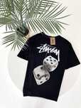 Футболка Stussy куби/ тішка стуссі з кубиками чорна/ біла/ футба стусс