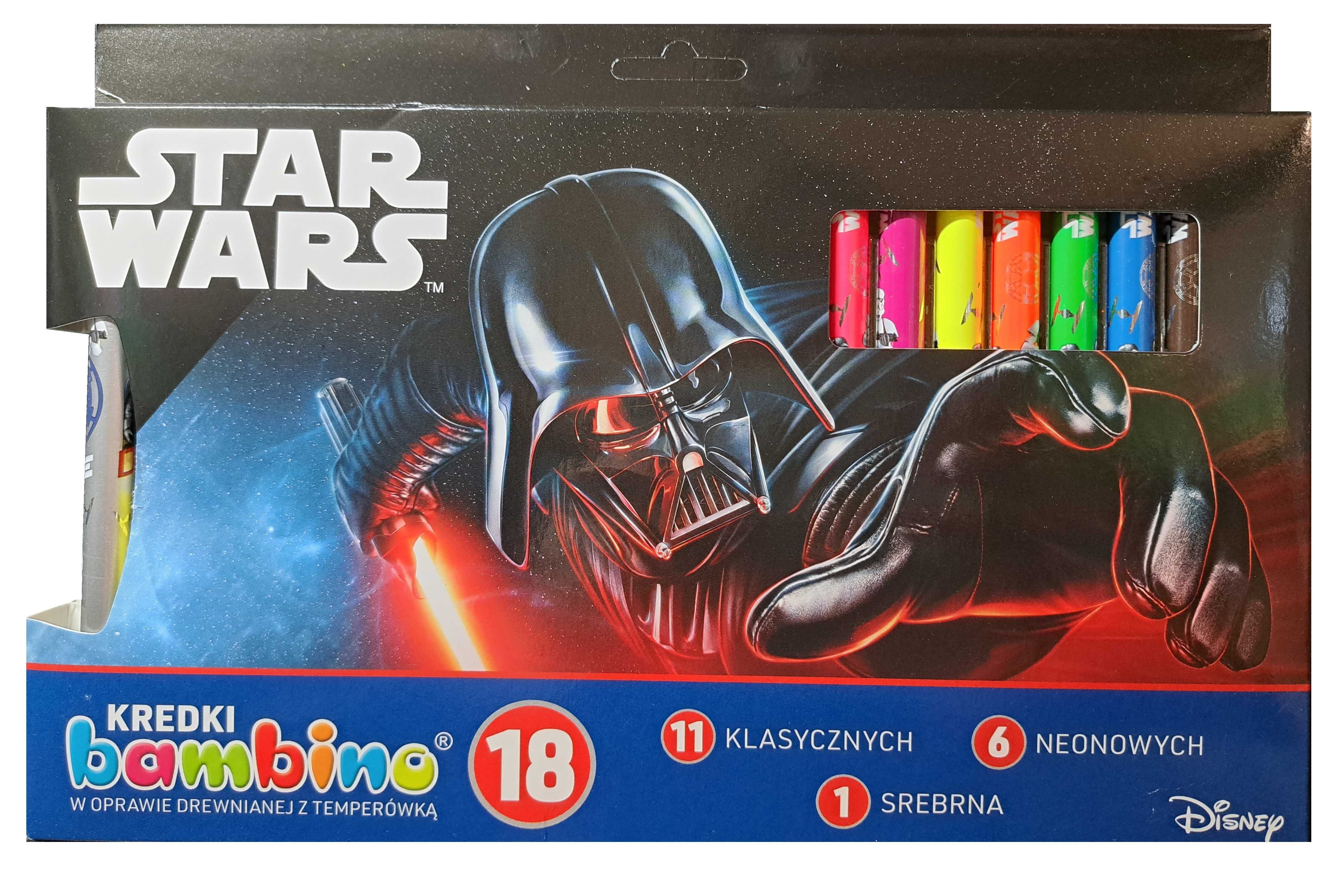 Kredki Bambino STAR WARS GRUBE 18 Temperówka