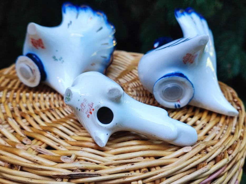 Porcelana LFZ ( ЛФЗ) ZSRR solniczki Indyk, kura