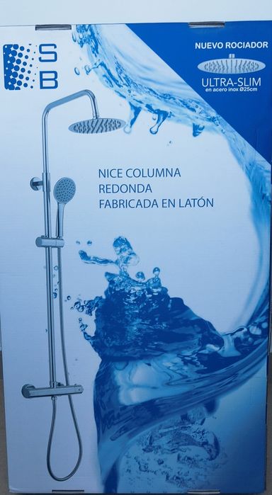 Coluna de duche com torneira cromado