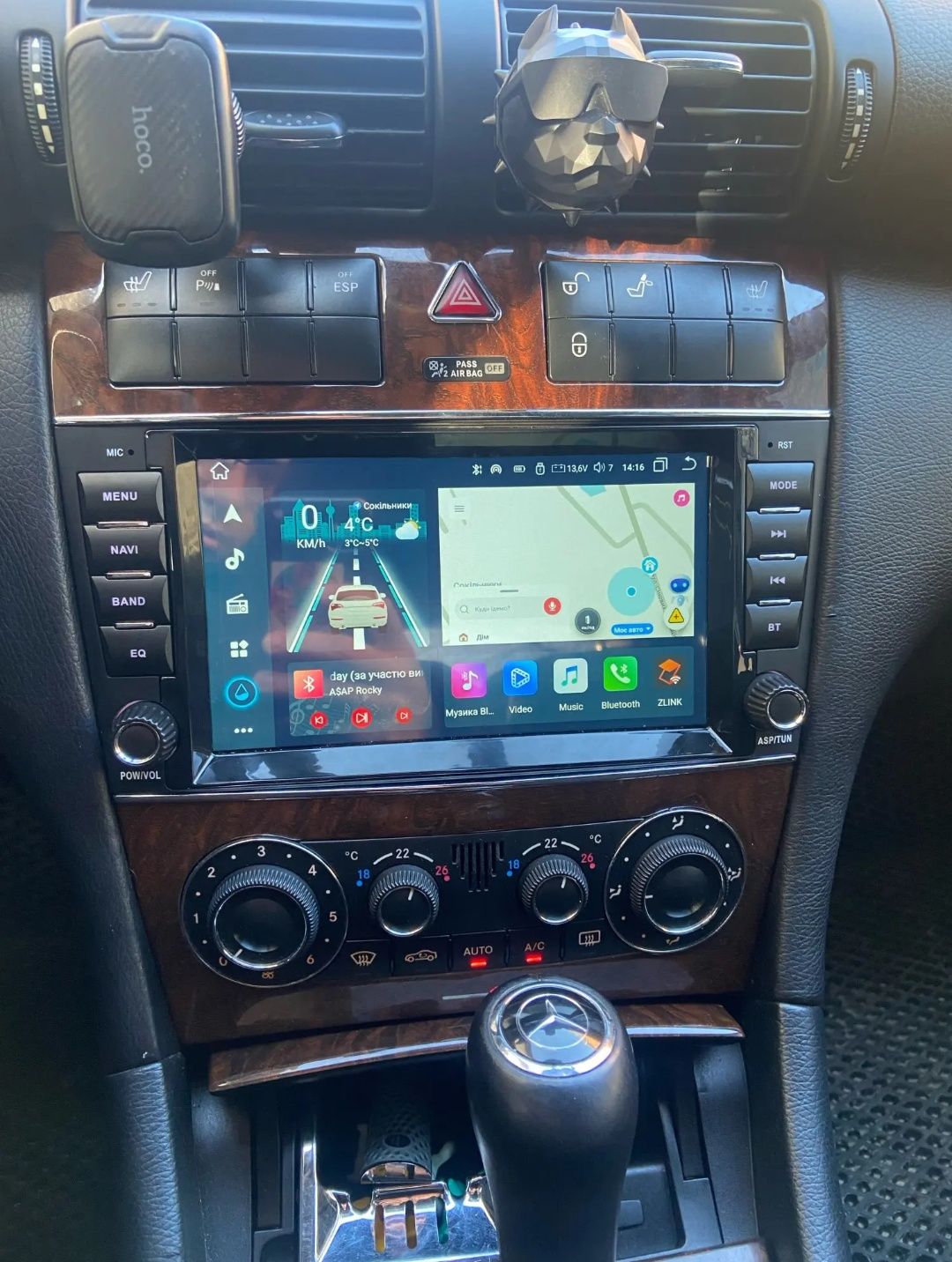 Rádio Mercedes W203/CLC Android 13 com GPS (Novo)