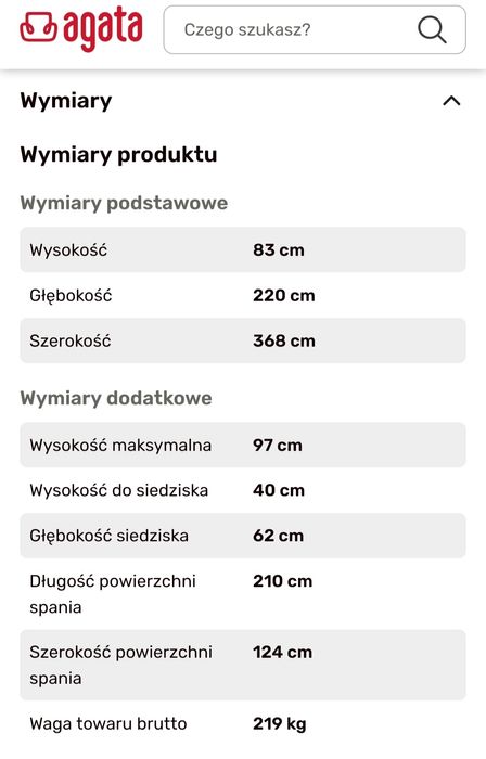 Meble salon jadalnia - narożnik + stół + krzesła
