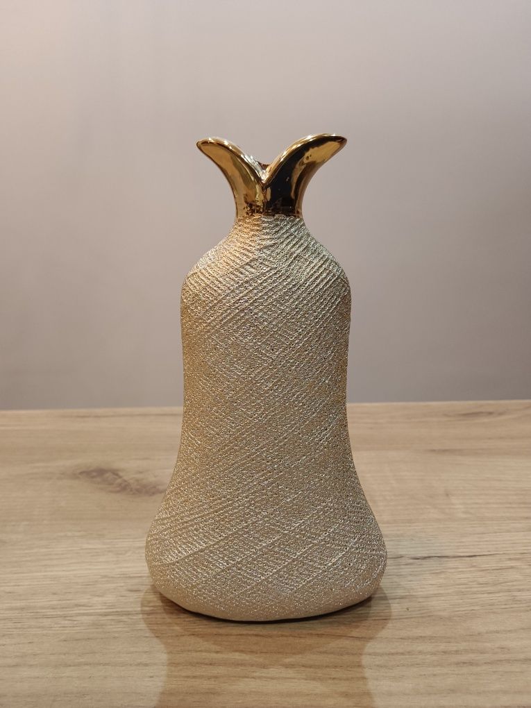Ceramiczny wazon złoty dekoracyjny