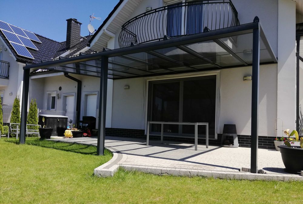 Zadaszenia tarasu ściany przesuwne szkło aluminiowe pergola oranżeria