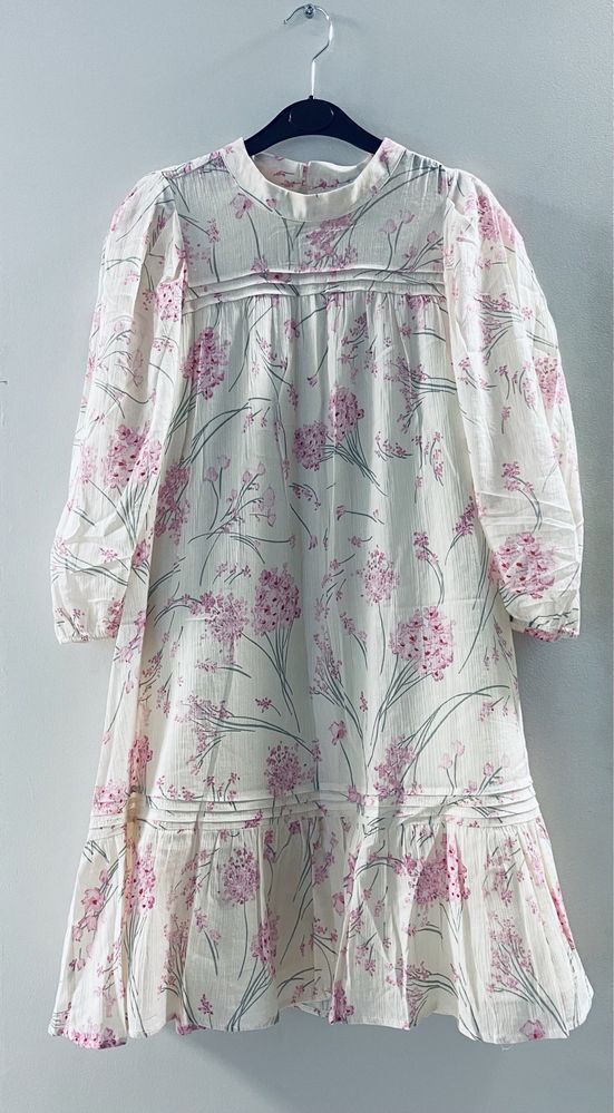 Сукня Reserved котонова в квіти платье хлопковое бежевое летнее цветы