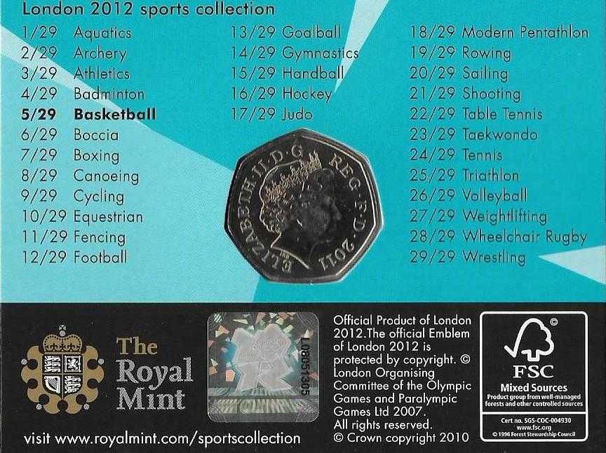 Inglaterra - - - "2012 Jogos Olímpicos de Londres" - - - - - Moedas