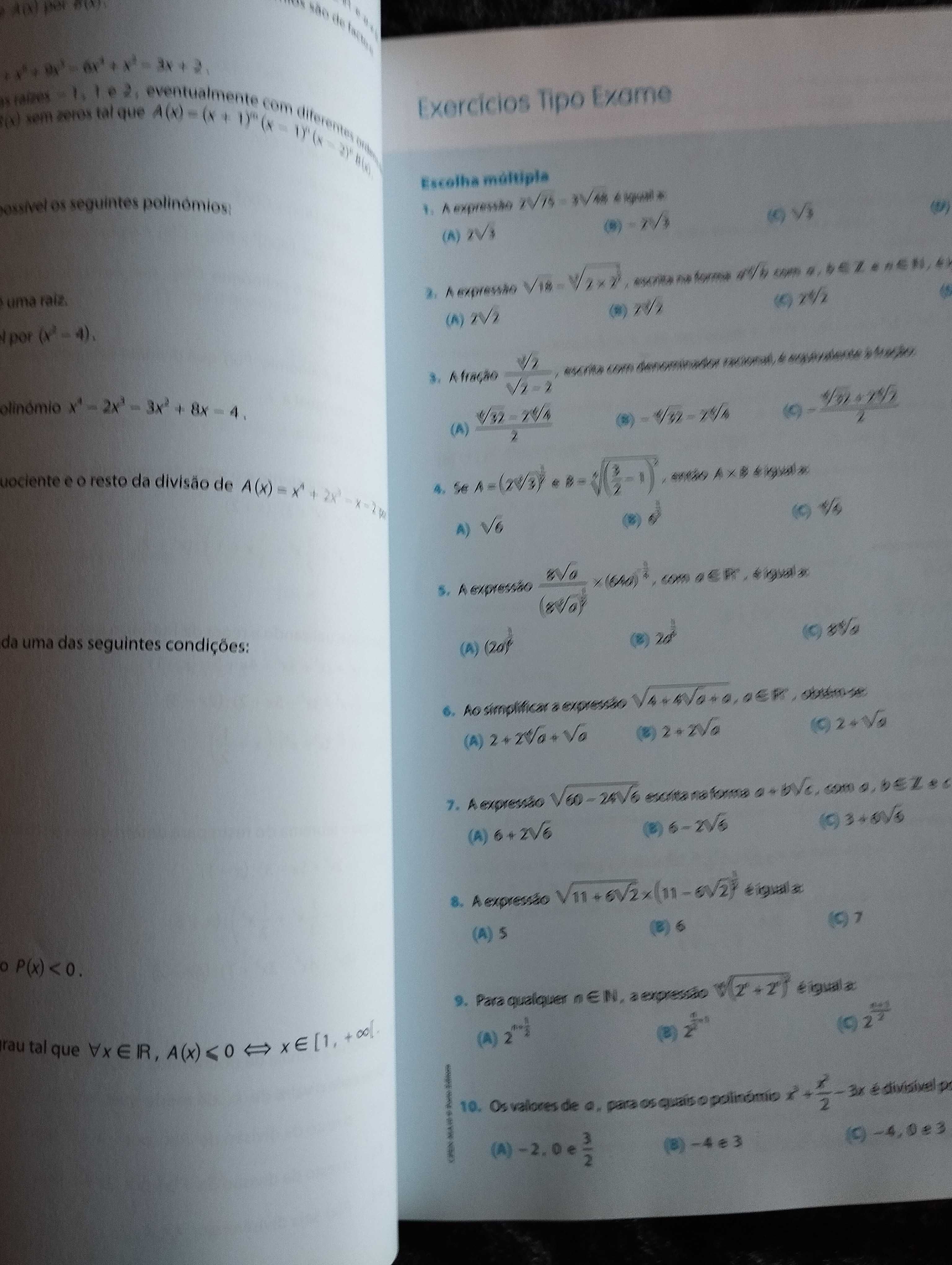 Preparação para o exame nacional de matemática A