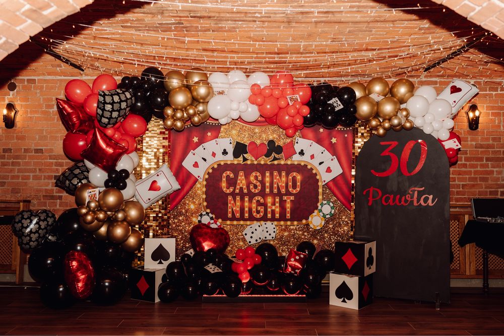 Dekoracje na imprezę w stylu Casino Kasyno