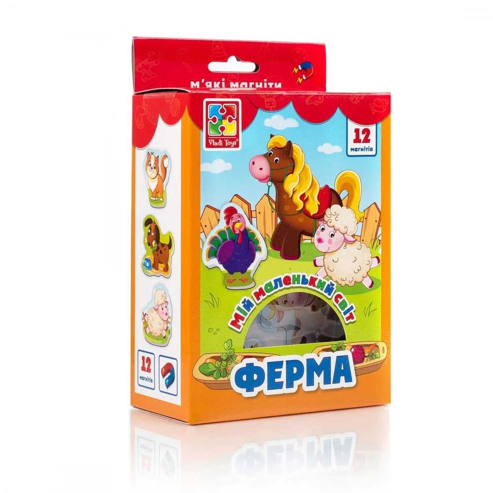 Игры Vladi Toys на магнитах Ферма Зоопарк Фрукты овощи Транспорт (Укр)