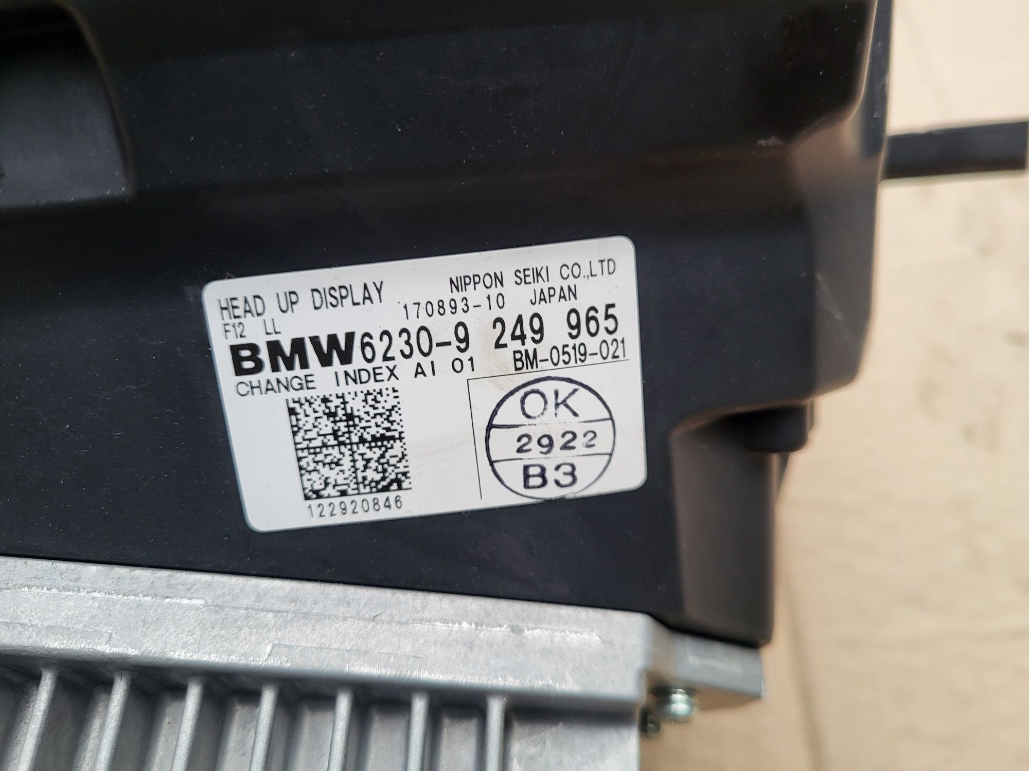 HUD Head Monitor Rzutnik bmw m6 f06 f13 f12 m5 f10 Europa