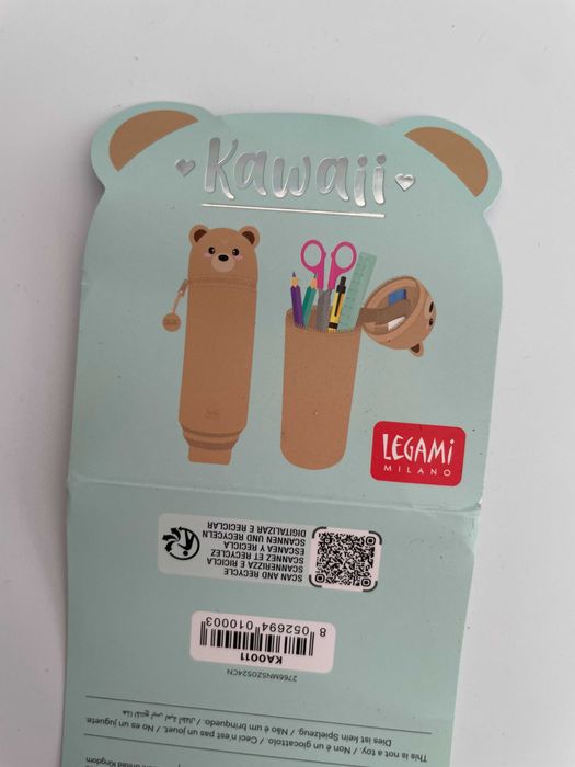 Piórnik silikonowy miś – uroczy design, dużo miejsca na przybory [597]