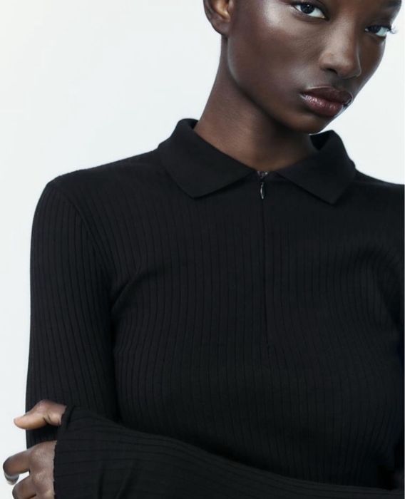 Лонг поло в рубчик Zara S M
