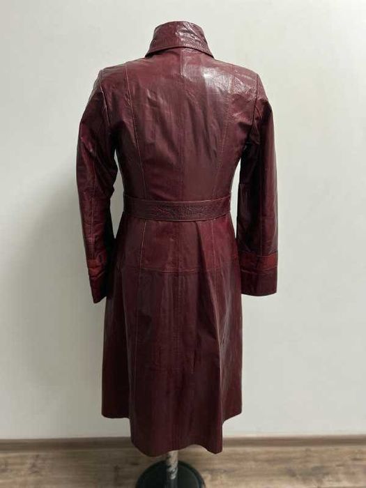 Кожаная куртка тренч кожаное пальто