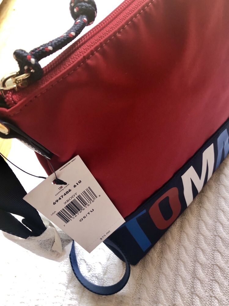 TOMMY HILFIGER torebka czerwona/ listonoszka