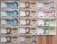 Banknoty PRL zestaw 44 sztuki
