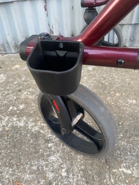 Chodzik balkonik składany czterokołowy podpórka DRIVE 130 kg BORDO