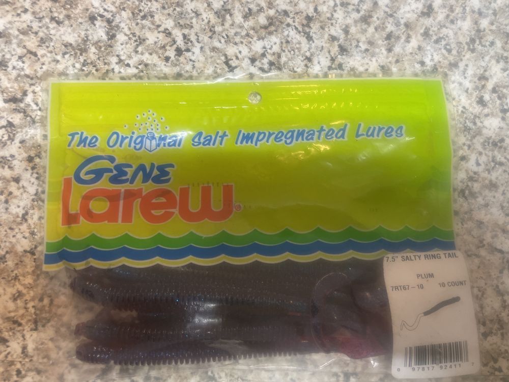 Embalagem de Amostras de pesca marca GENE LAREW mod ring tail
